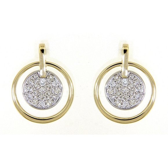 Cluster Diamond Party Wear Fine Round Stud Earrings - Picture 1 of 6